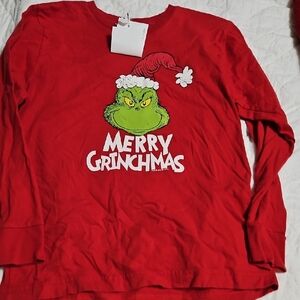 Merry Grinchmas Kids Red Shirt